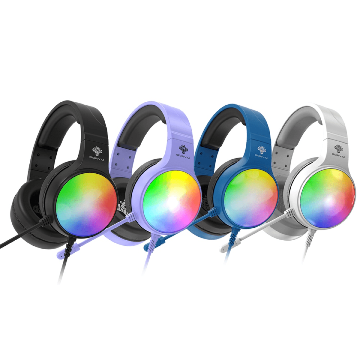 지데빌(GDEVIL) G535 AURORA RGB LED 인체공학적 게이밍 헤드셋