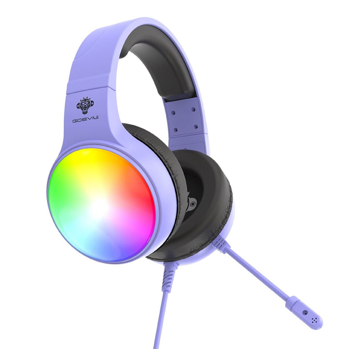 지데빌(GDEVIL) G535 AURORA RGB LED 인체공학적 게이밍 헤드셋