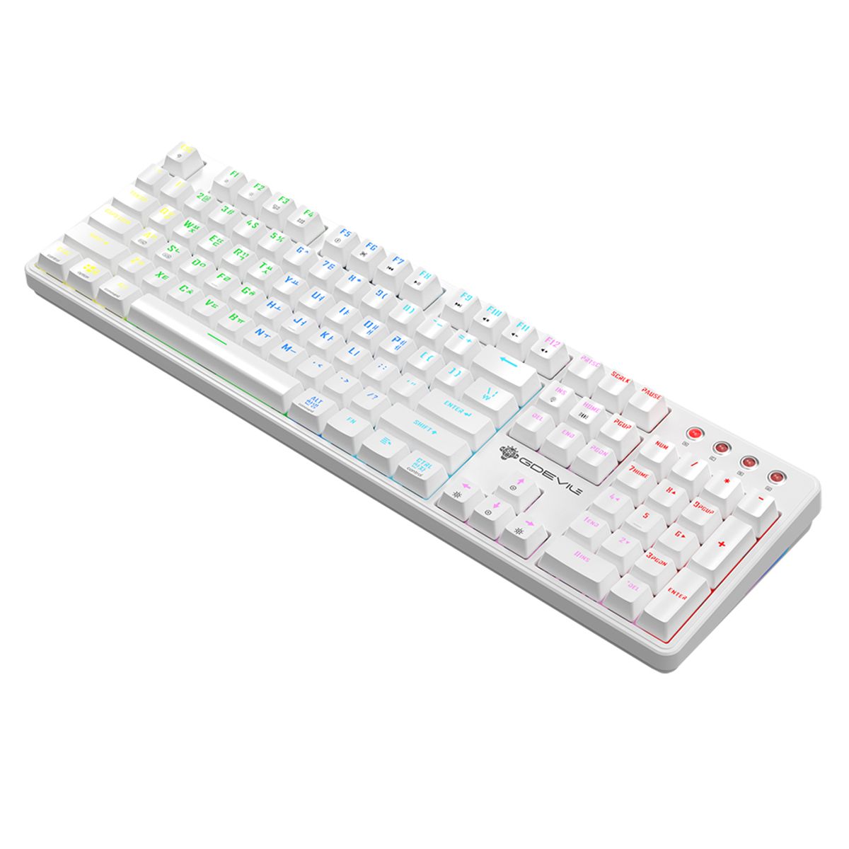 지데빌(GDEVIL) G917 SCUD 개스킷 게이밍 기계식 키보드 LED 지원