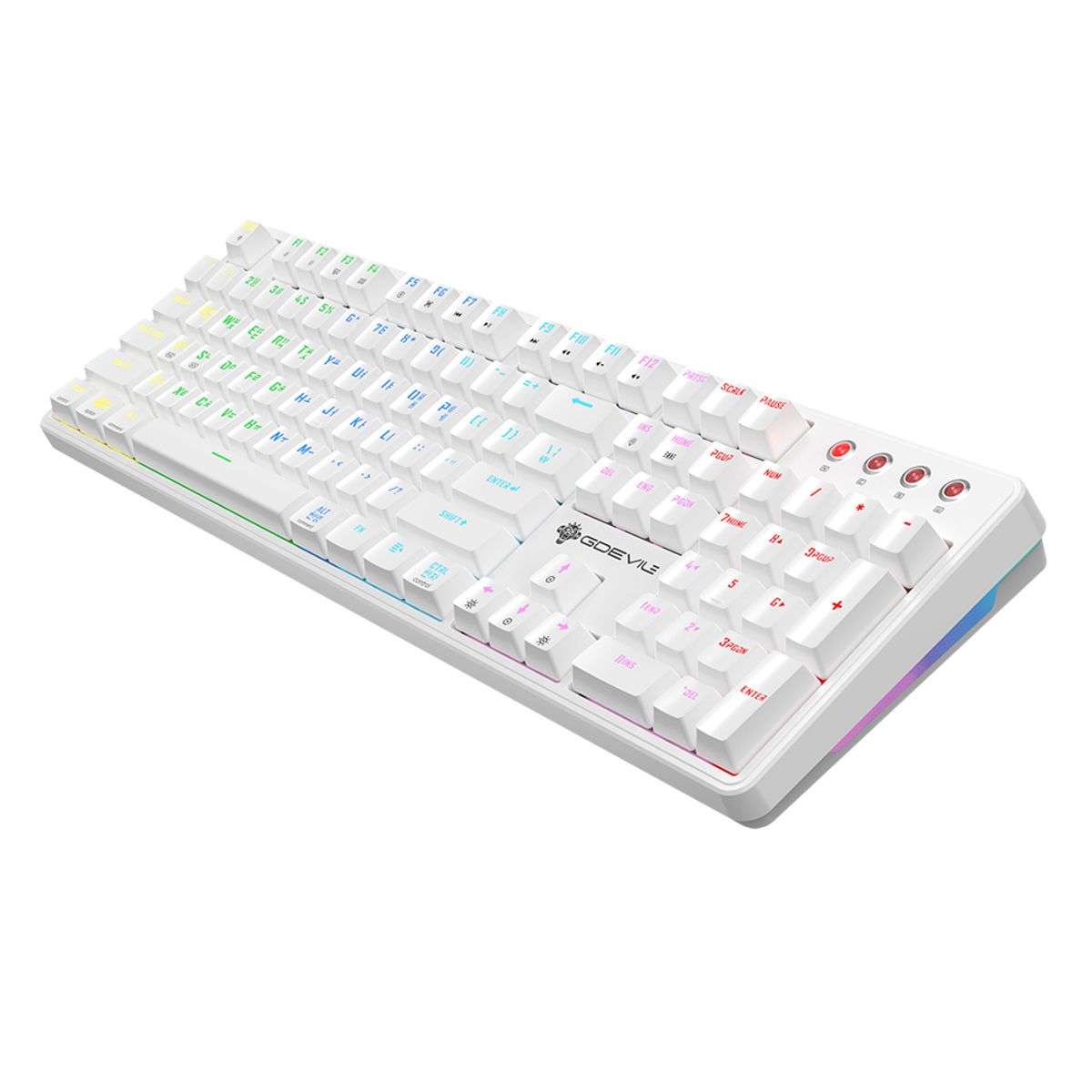 지데빌(GDEVIL) G917 SCUD 개스킷 게이밍 기계식 키보드 LED 지원