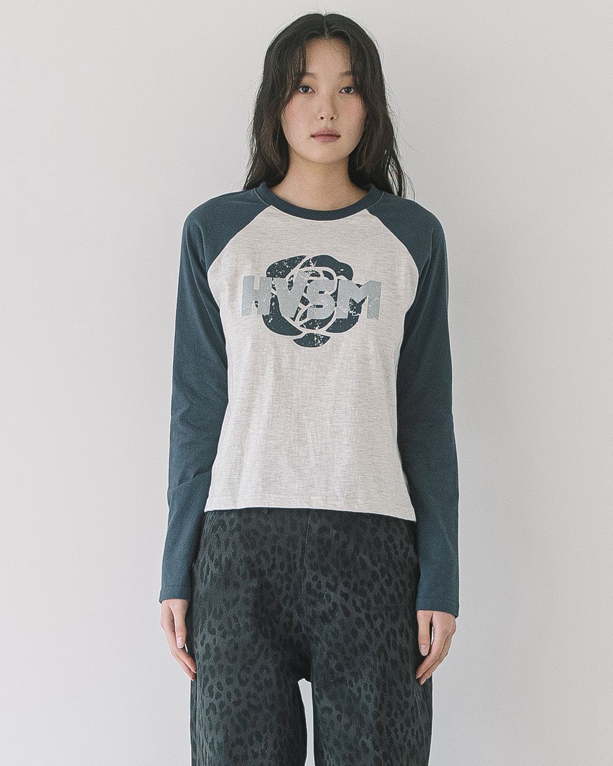 해비즘(HAVISM) ROSE RAGLAN L/S TEE(NAVY)