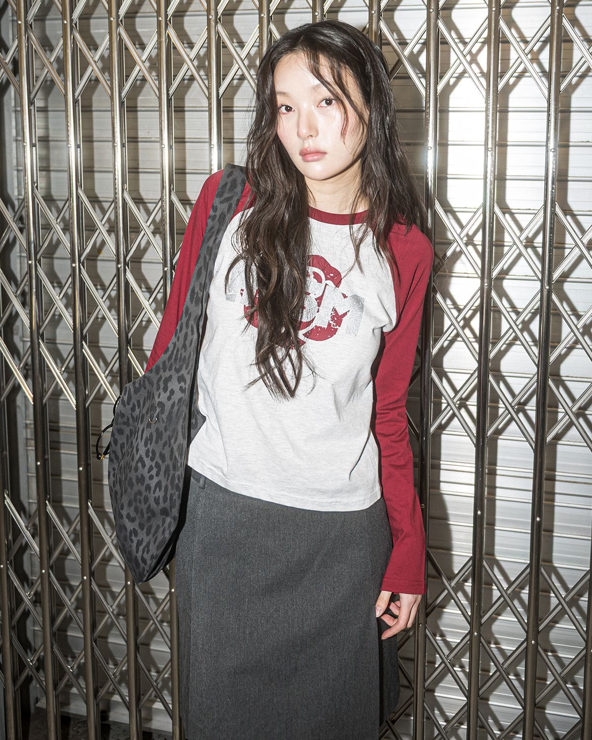 해비즘(HAVISM) ROSE RAGLAN L/S TEE(WINE)