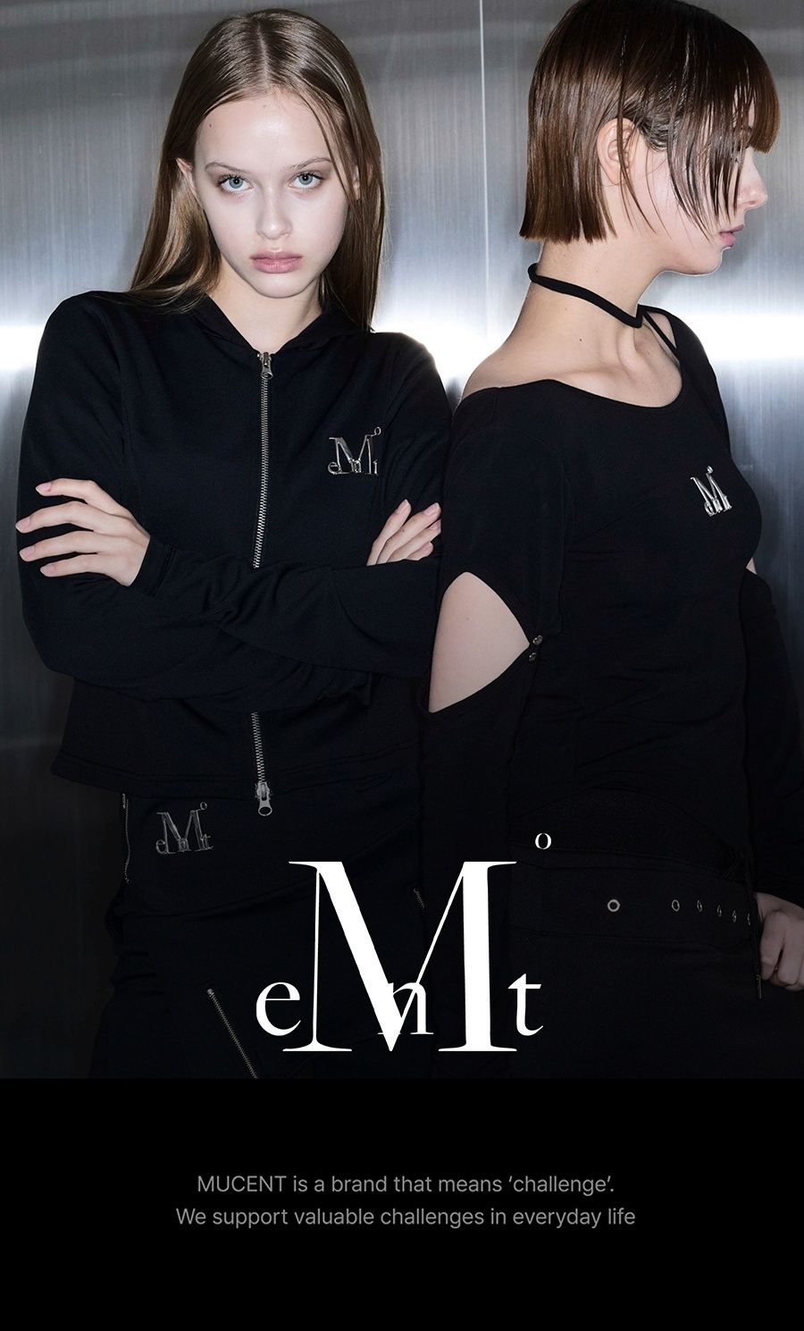 MUSINSA公式 | MUCENT ラブリッツミニハートロゴフードジップアップ