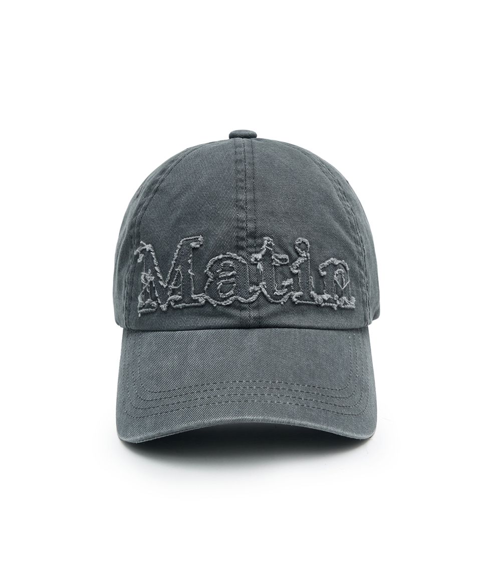 MUSINSA公式 | MATIN KIM ROUGH CUT APPLIQUE BALL CAP IN GREY