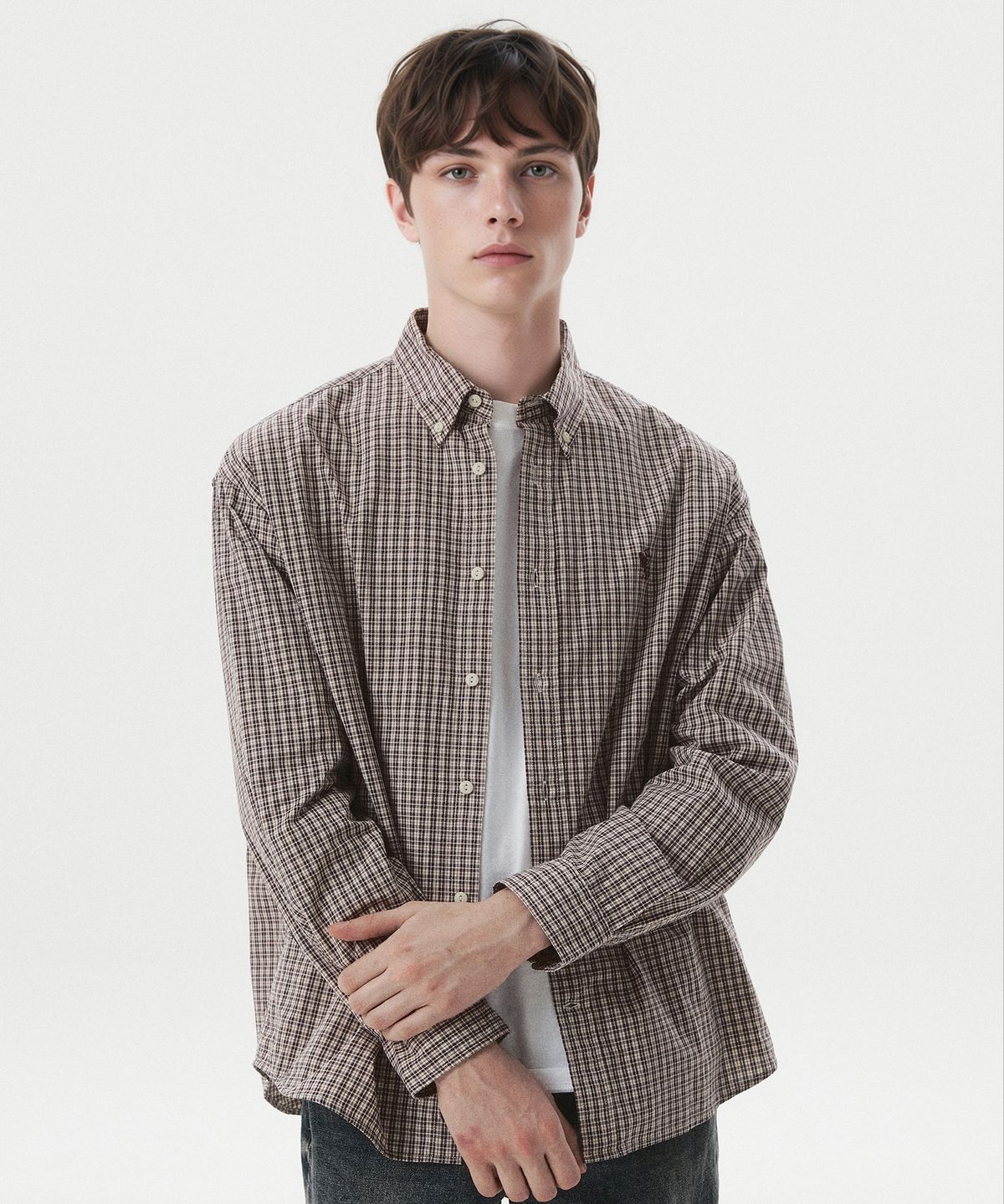 후아유(WHO.A.U) Loose-fit Check Shirts (U) / WHYCG2431U