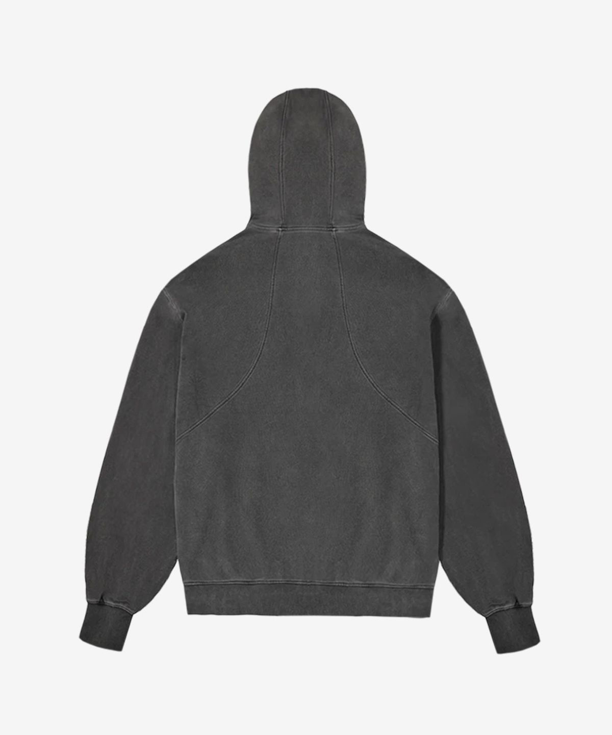 애티튜드 애티튜드(ATTITUDE ATTITUDE) AA Curved Garment Dyeing Sweat Hoodie Grey