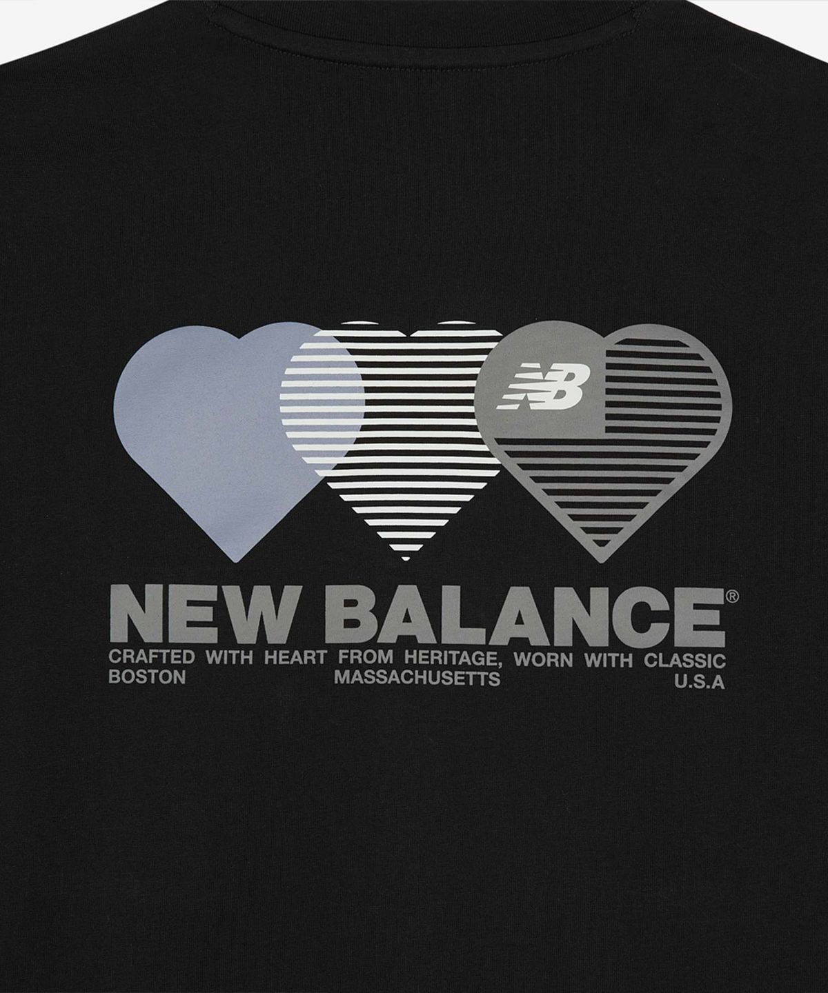 뉴발란스(NEW BALANCE) NBNEG2A073 / UNI NB 하트 그래픽 반팔티 (BLACK)