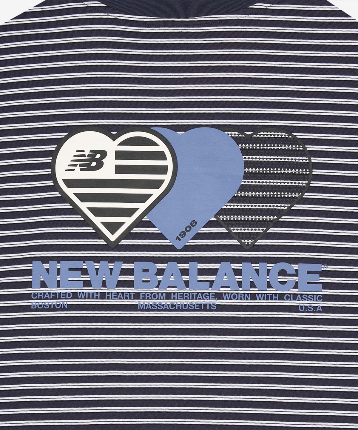 뉴발란스(NEW BALANCE) NBNDG3A013 / MINIMAL HEART COLLECTION 그래픽 긴팔티 (B/GRAPHIC)