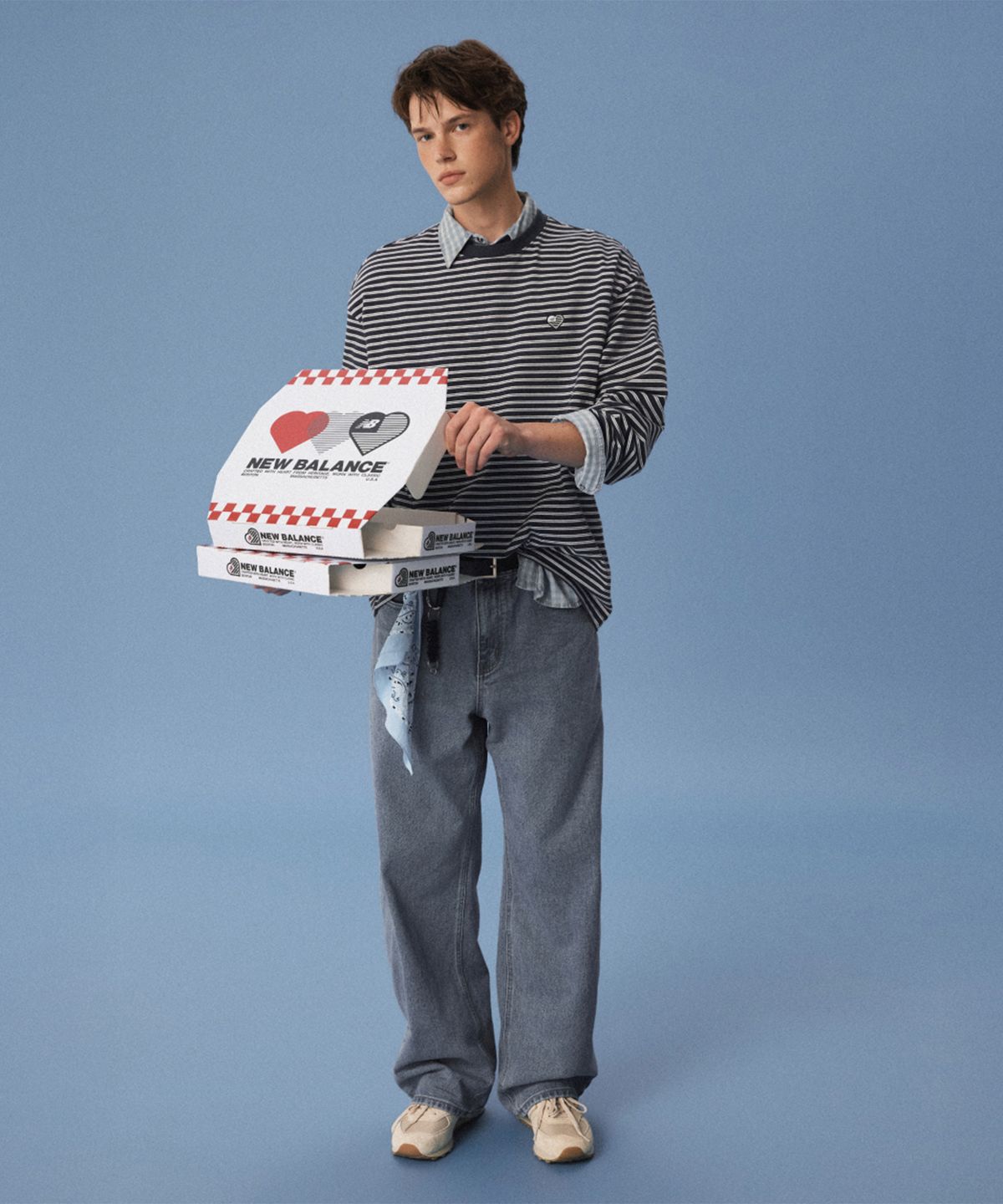뉴발란스(NEW BALANCE) NBNDG3A013 / MINIMAL HEART COLLECTION 그래픽 긴팔티 (B/GRAPHIC)