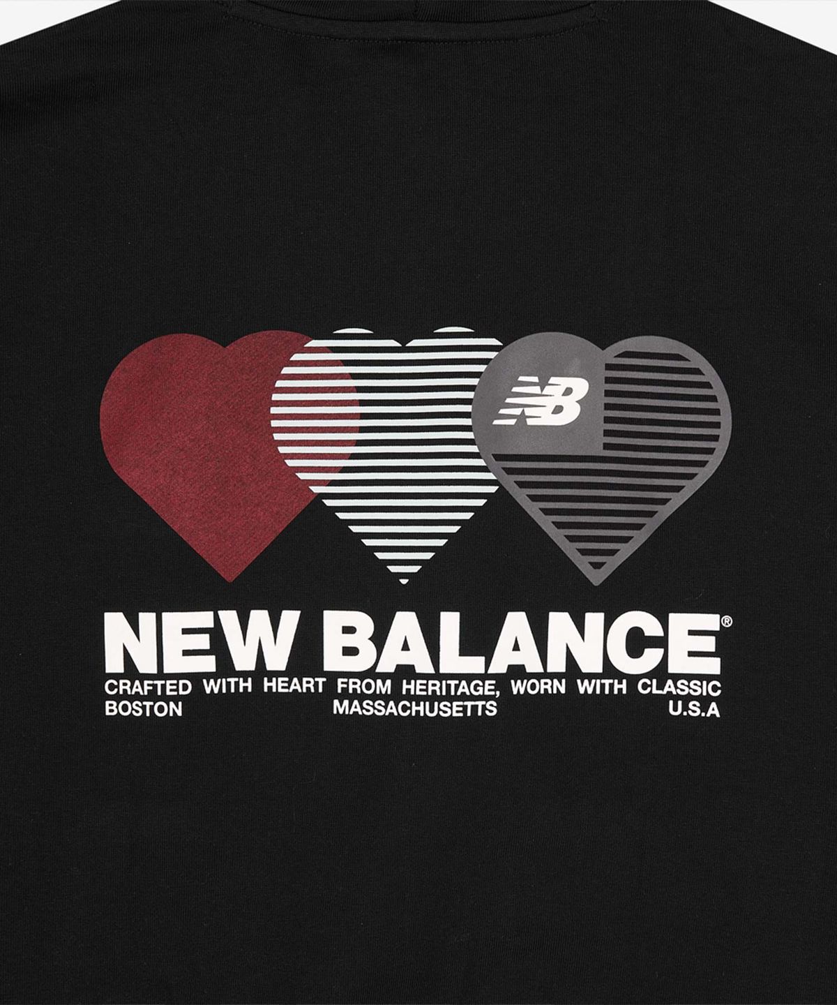 뉴발란스(NEW BALANCE) NBN0G2A033 / UNI NB 하트 그래픽 후드티 (BLACK)