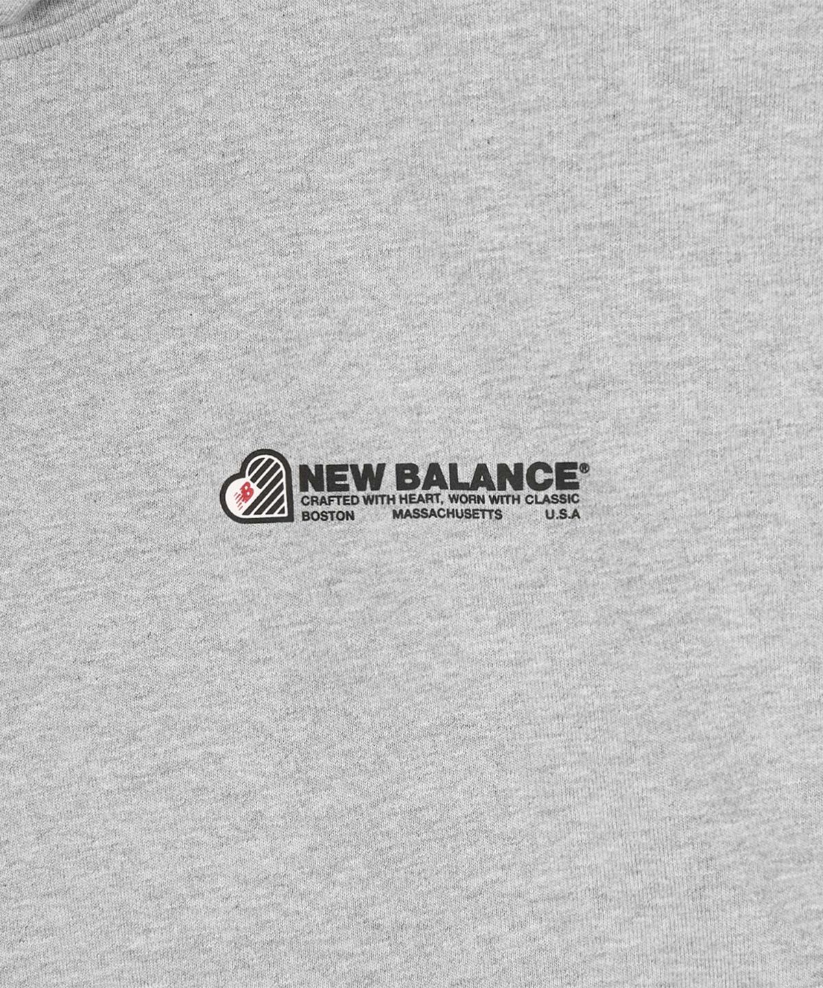 뉴발란스(NEW BALANCE) NBN0G2A033 / UNI NB 하트 그래픽 후드티 (GRAY)