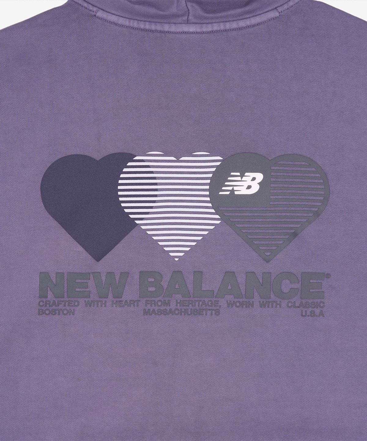 뉴발란스(NEW BALANCE) NBN0G2A033 / UNI NB 하트 그래픽 후드티 (DARK PURPLE)