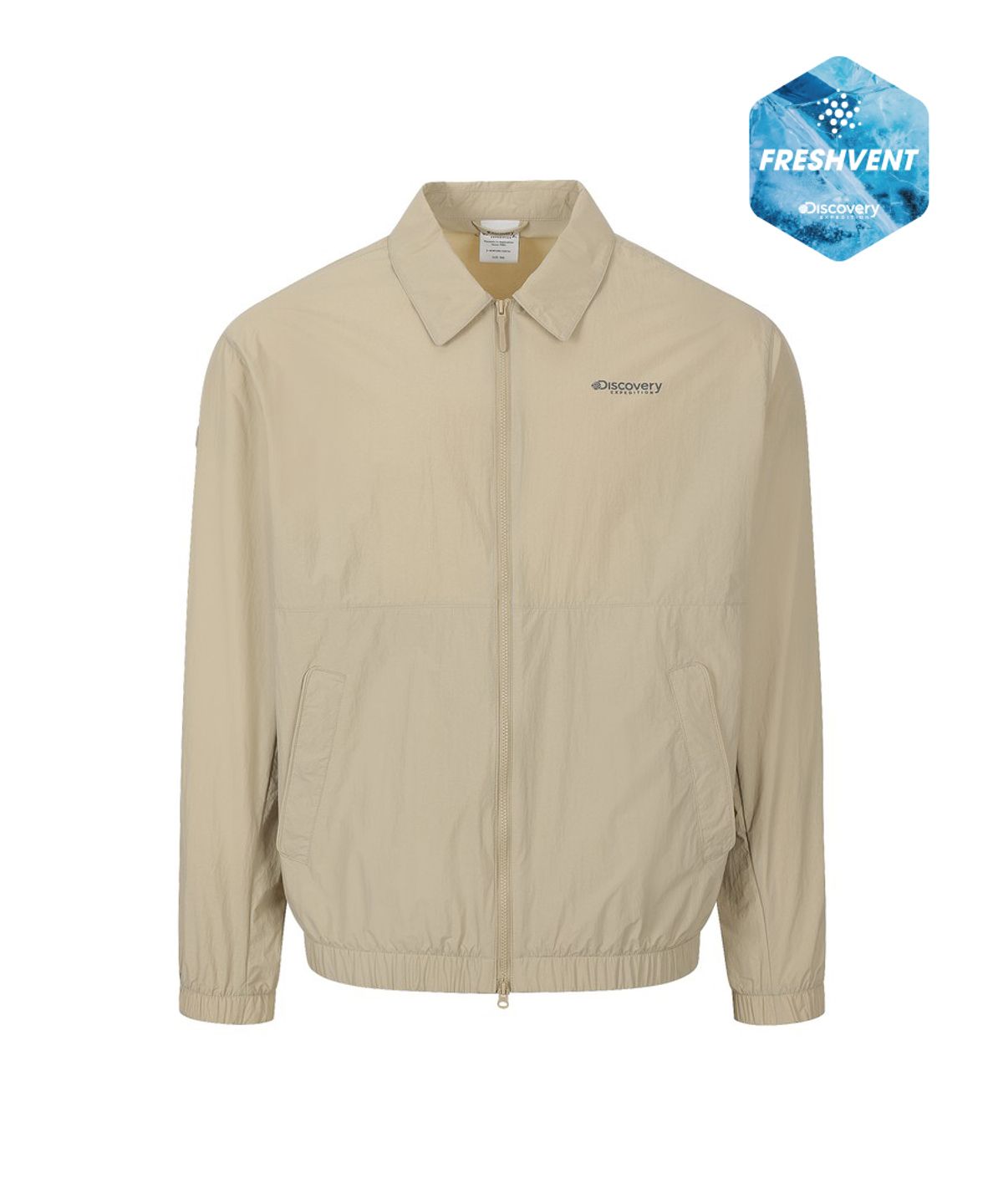 디스커버리 익스페디션(DISCOVERY EXPEDITION) 남성 프레시벤트 윌버 카라형 블루종 자켓 (L/BEIGE)