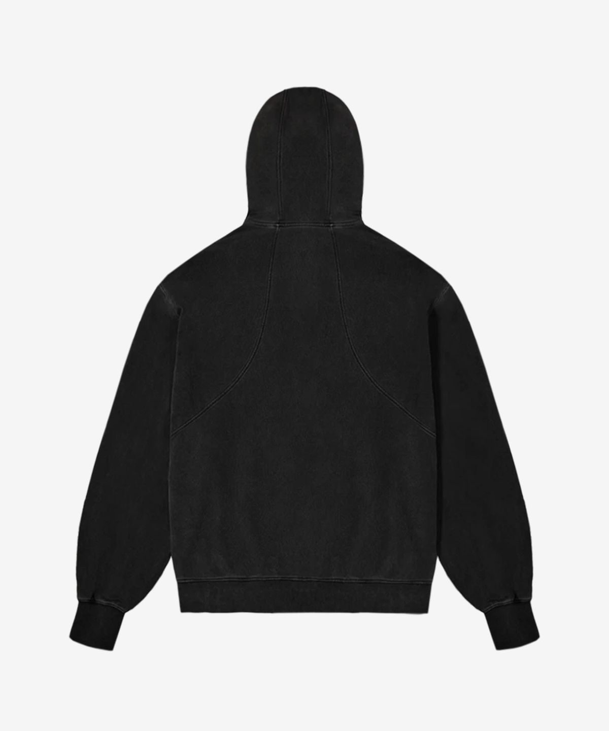 애티튜드 애티튜드(ATTITUDE ATTITUDE) AA Curved Garment Dyeing Sweat Hoodie Zip-up Black