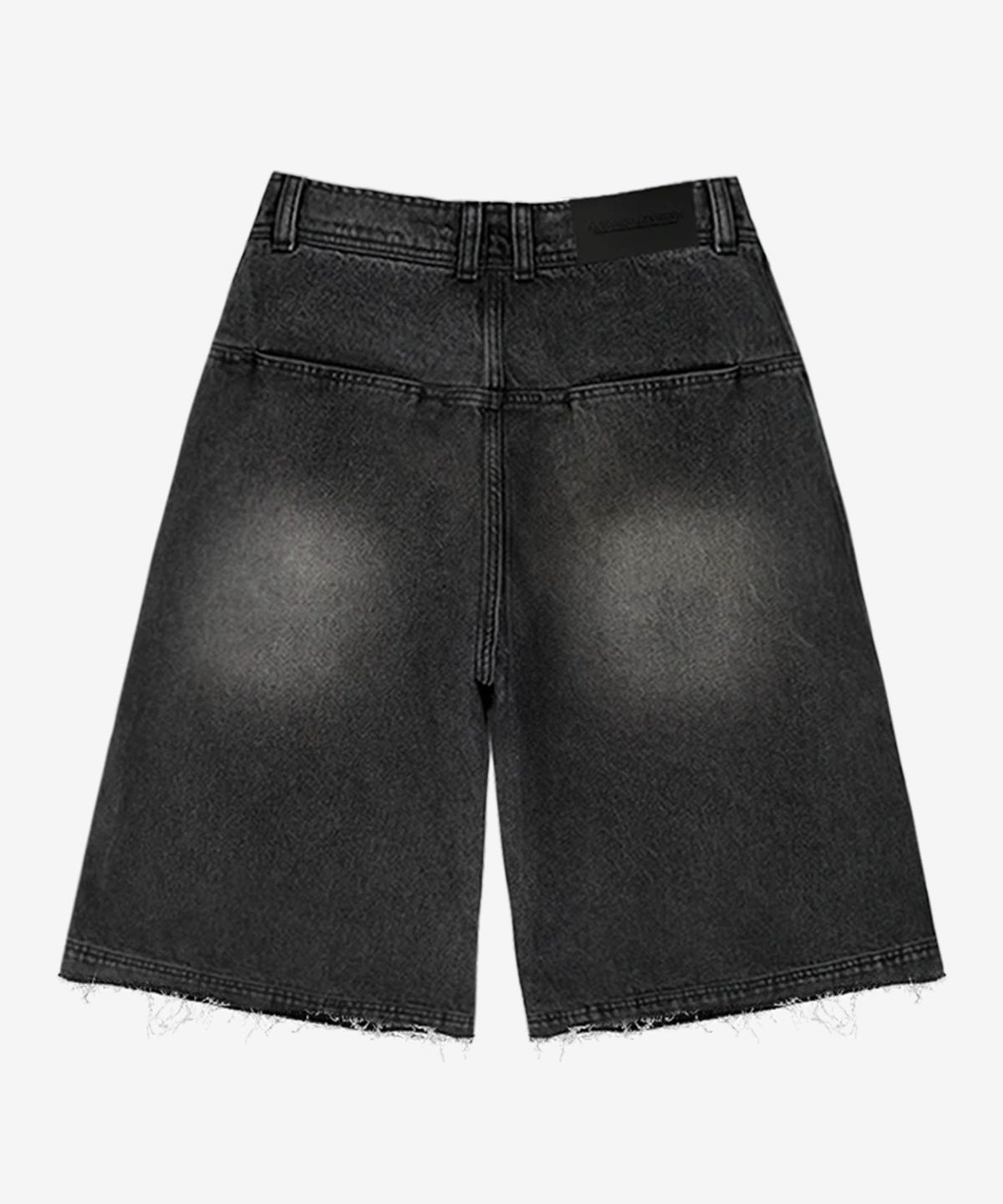 애티튜드 애티튜드(ATTITUDE ATTITUDE) AA Curved Line Washing Bermuda Denim Pants Black