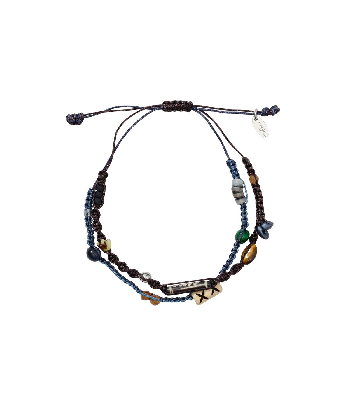 아조바이아조(AJOBYAJO) Wabisabi Knot Layered Bracelet [BLUE]