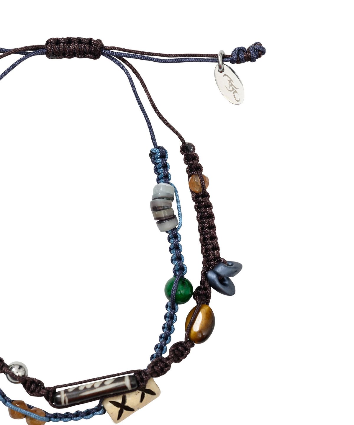 아조바이아조(AJOBYAJO) Wabisabi Knot Layered Bracelet [BLUE]