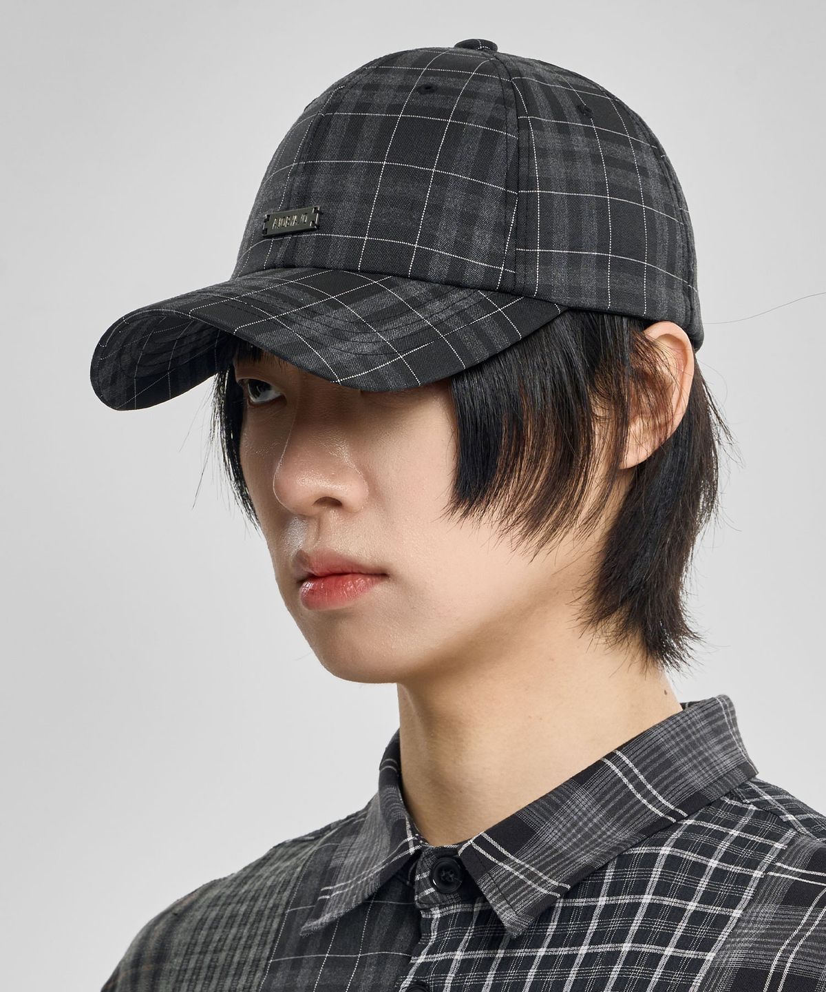 아조바이아조(AJOBYAJO) Check Baseball Cap [BLACK]