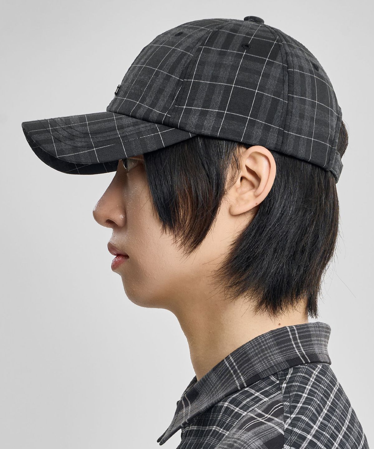 아조바이아조(AJOBYAJO) Check Baseball Cap [BLACK]