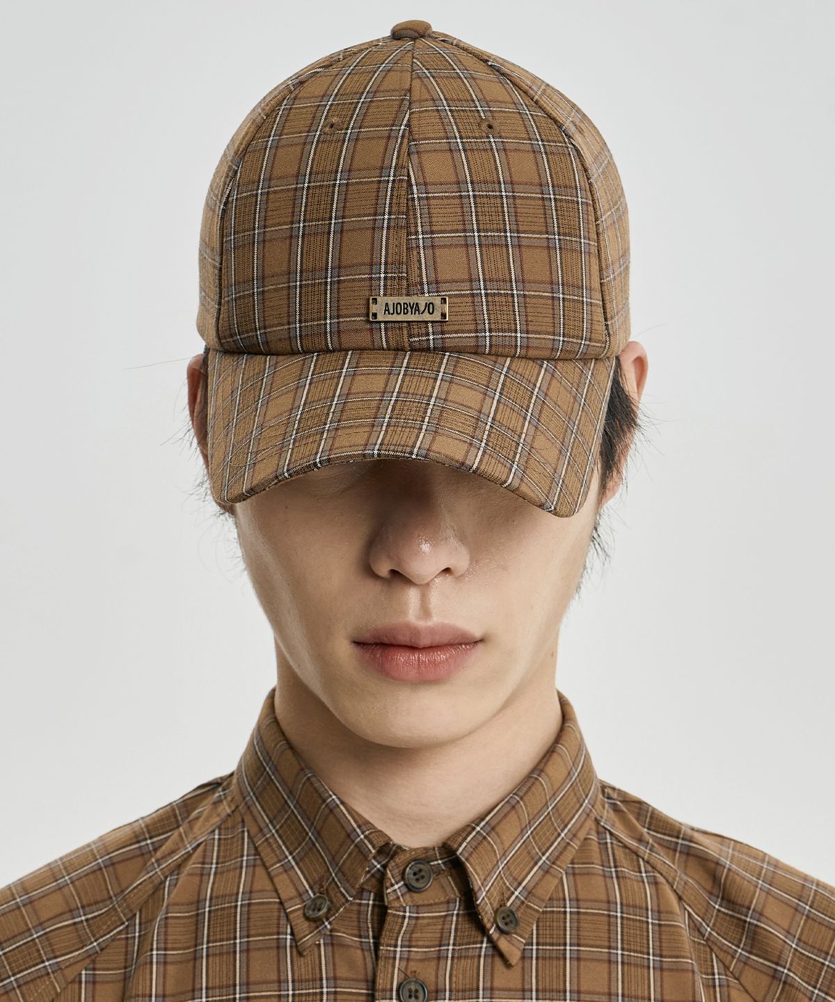 아조바이아조(AJOBYAJO) Check Baseball Cap [CAMEL]