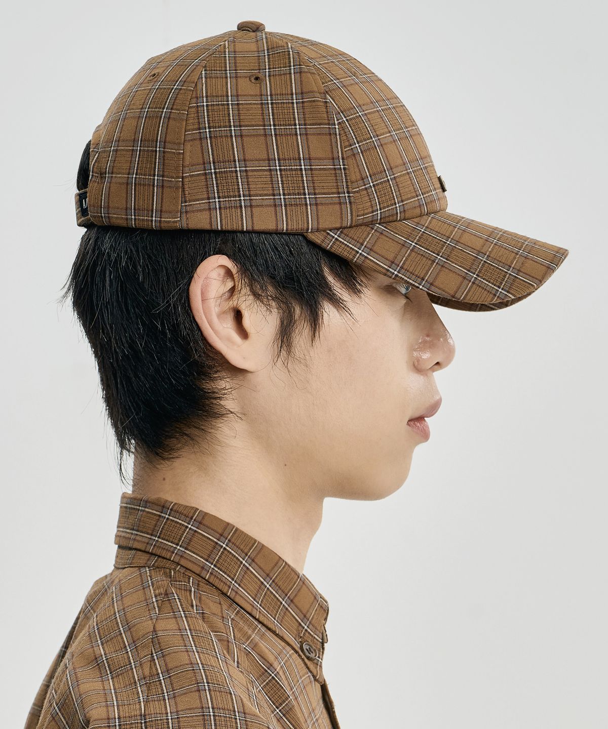 아조바이아조(AJOBYAJO) Check Baseball Cap [CAMEL]