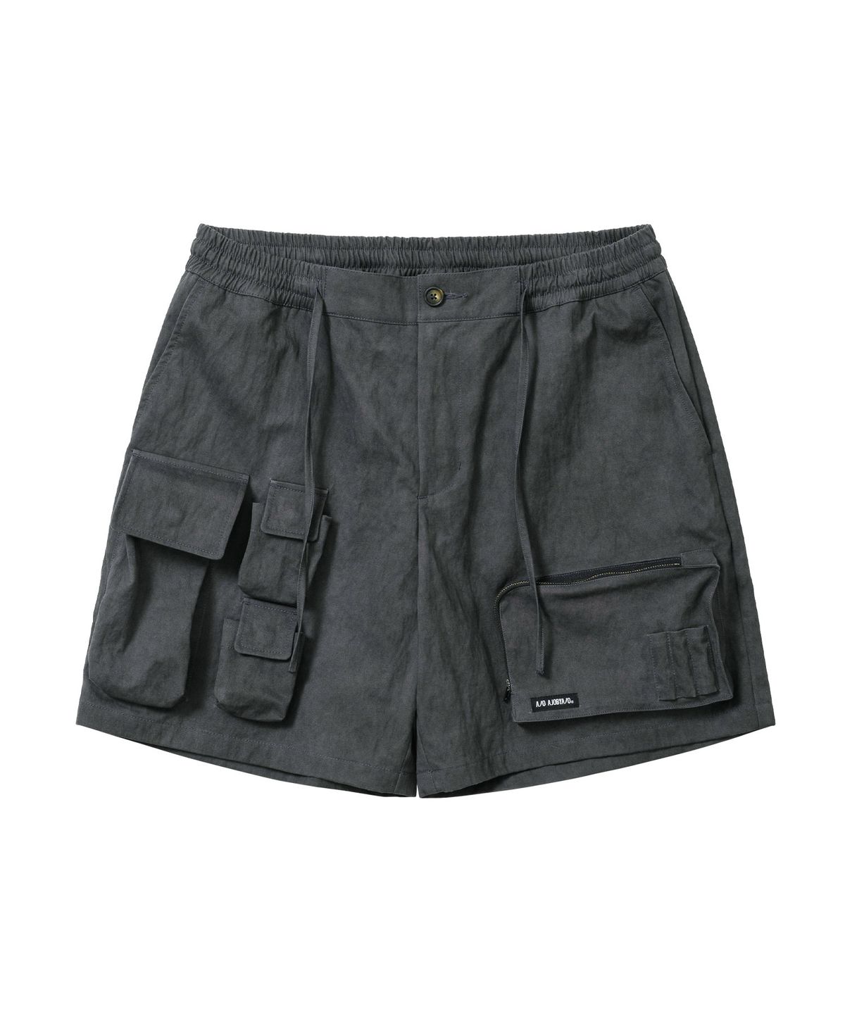 아조바이아조(AJOBYAJO) Printed Tie-Dye Cargo Shorts [CHARCOAL]