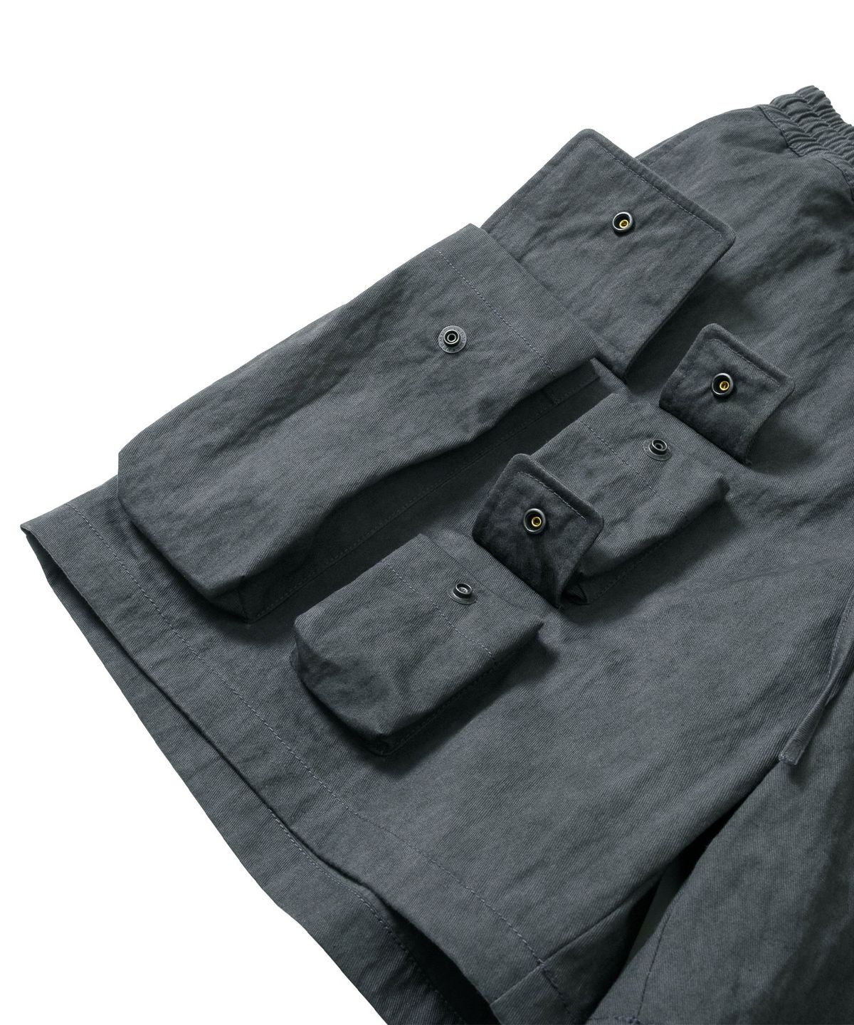 아조바이아조(AJOBYAJO) Printed Tie-Dye Cargo Shorts [CHARCOAL]