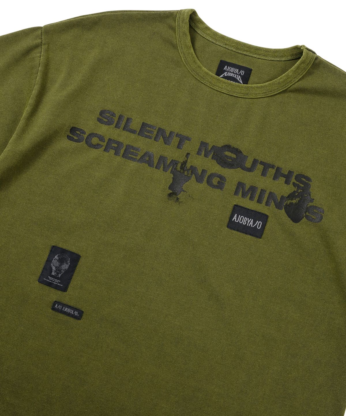 아조바이아조(AJOBYAJO) SMSM Slogan T-Shirt [KHAKI]