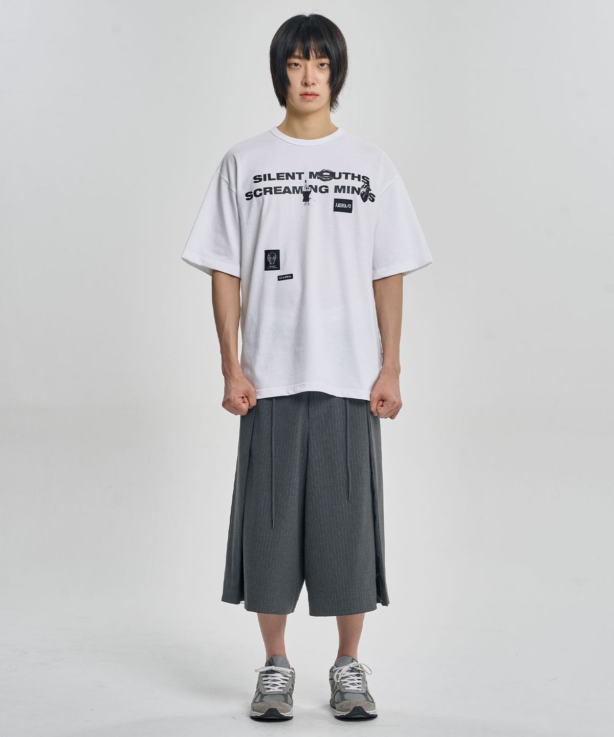 아조바이아조(AJOBYAJO) SMSM Slogan T-Shirt [WHITE]