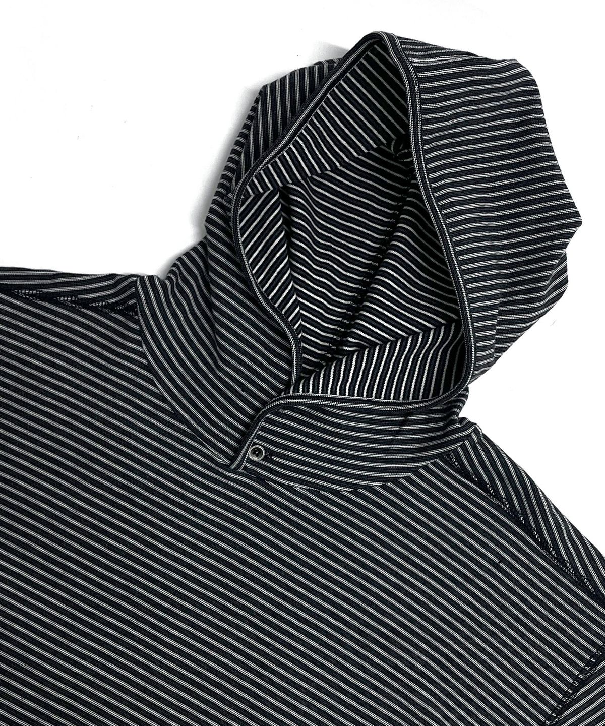 지플리시(ZPLISH) 스트라이프 후디 롱 슬리브 블랙