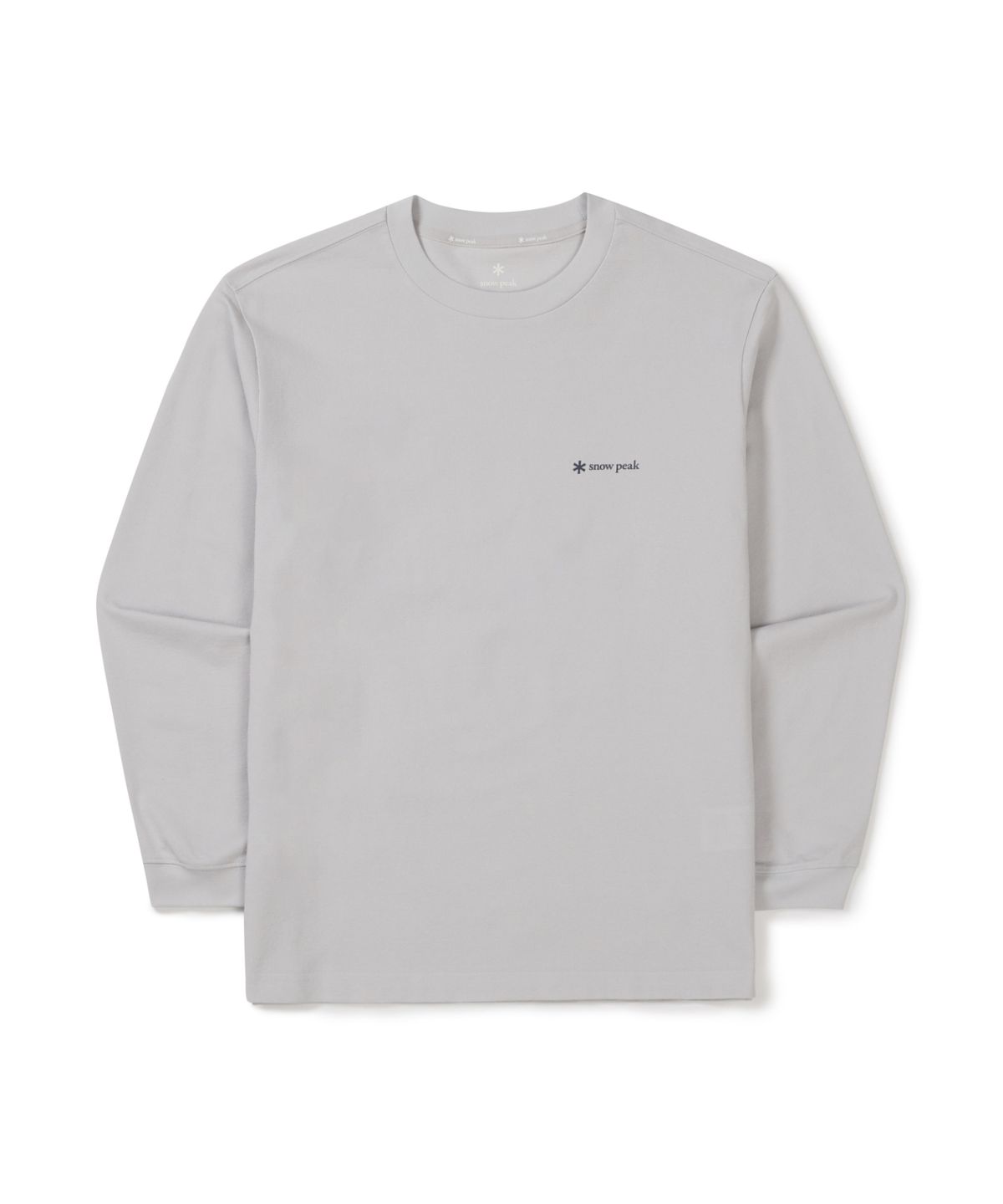 스노우피크 어패럴(SNOWPEAK APPAREL) 소로나 레터링 긴팔 티셔츠 (S26SUFTL62) Ice Gray