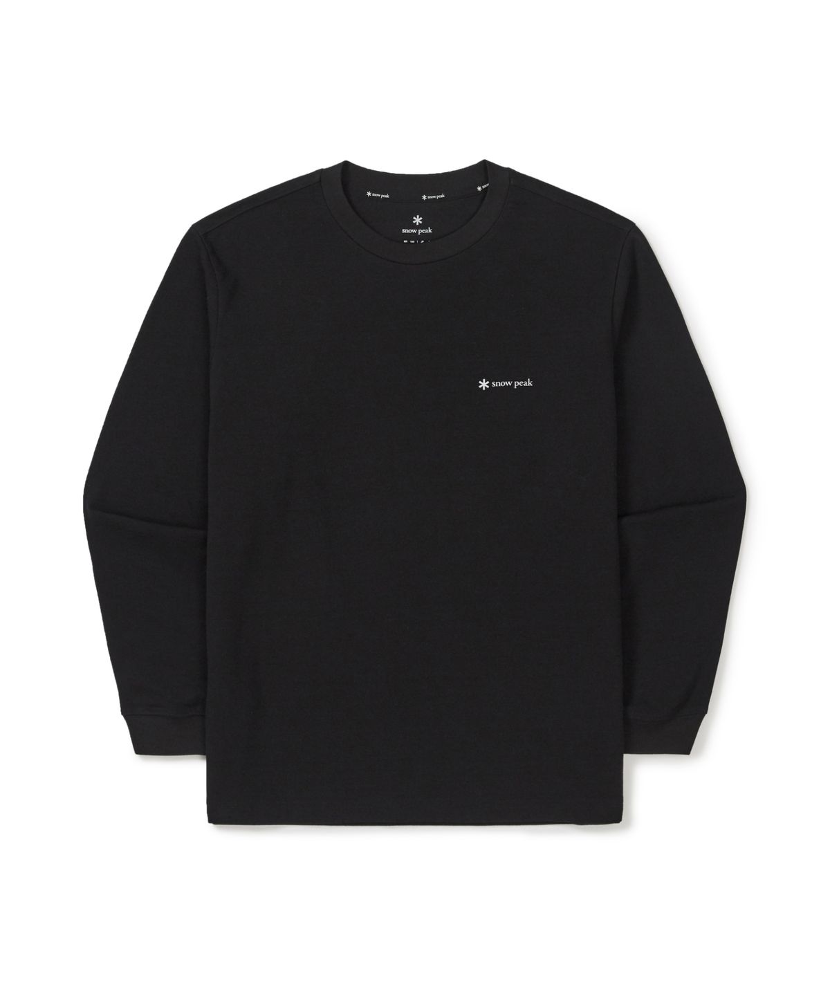 스노우피크 어패럴(SNOWPEAK APPAREL) 소로나 레터링 긴팔 티셔츠 (S26SUFTL62) Black