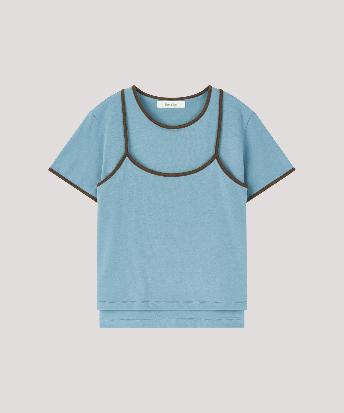 더 릴(THE LILLE) Layered Coloration Top_ Skyblue
