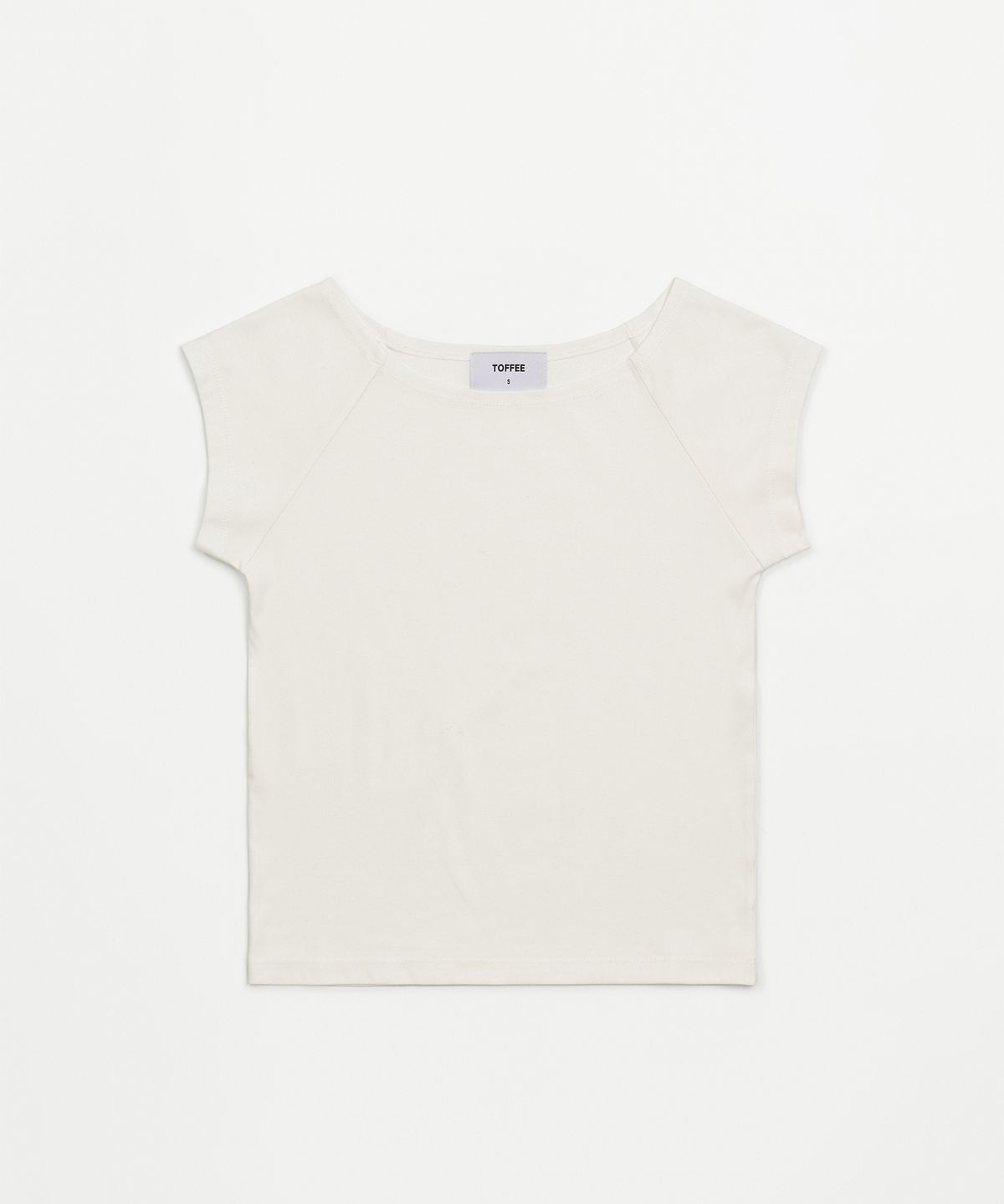 토피 우먼(TOFFEE WOMEN) W 보트넥 하프 슬리브 티셔츠 (WHITE)