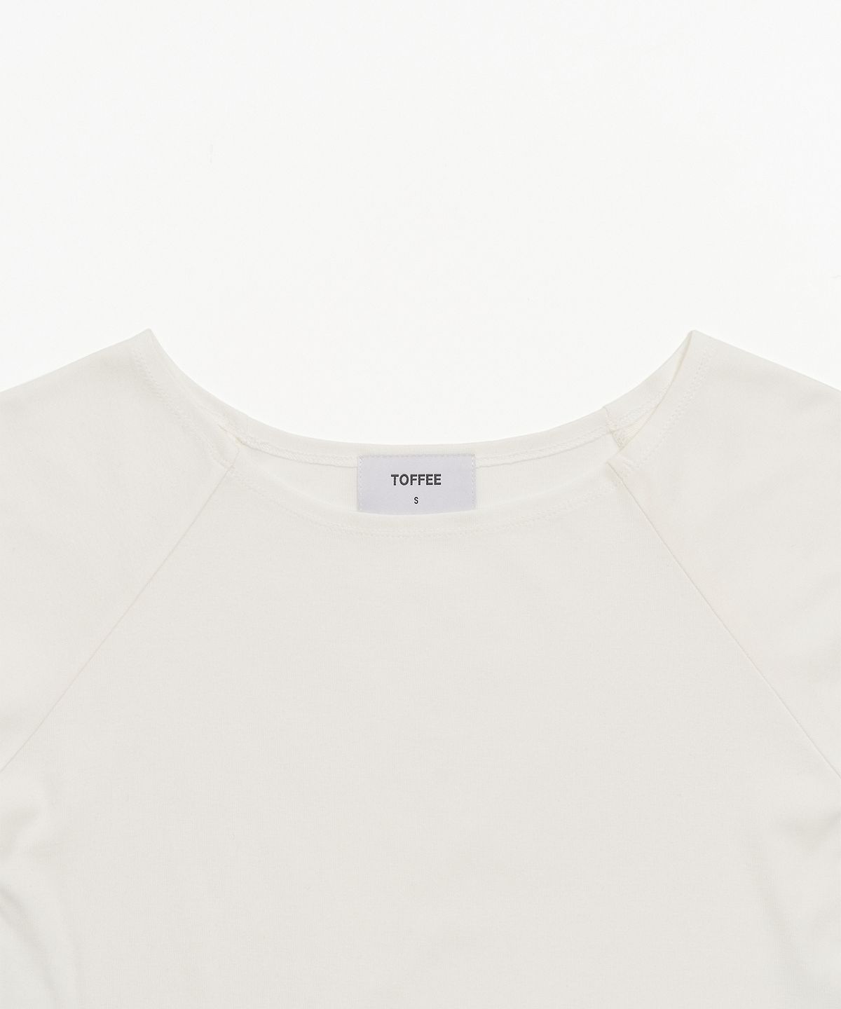 토피 우먼(TOFFEE WOMEN) W 보트넥 하프 슬리브 티셔츠 (WHITE)