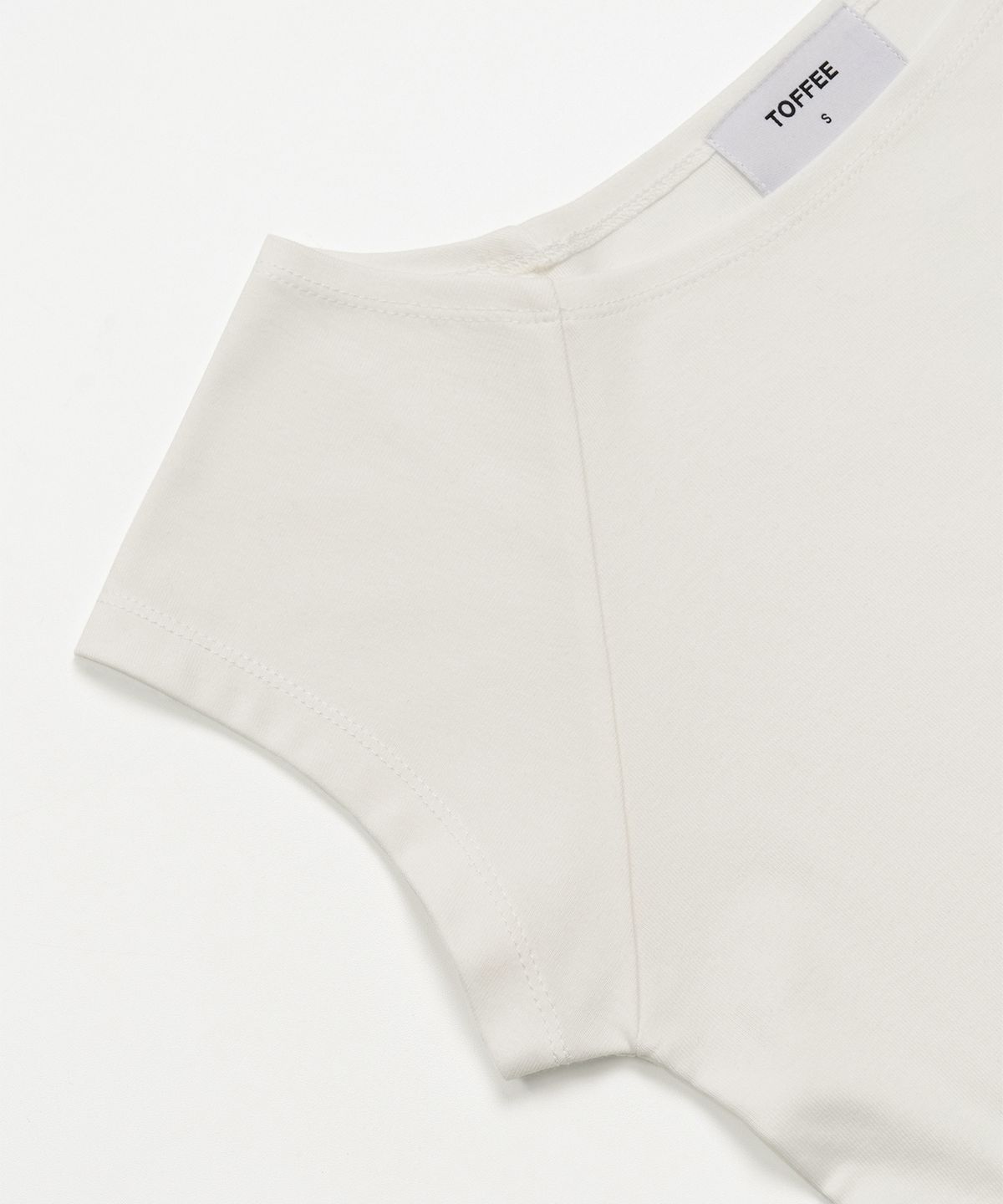 토피 우먼(TOFFEE WOMEN) W 보트넥 하프 슬리브 티셔츠 (WHITE)