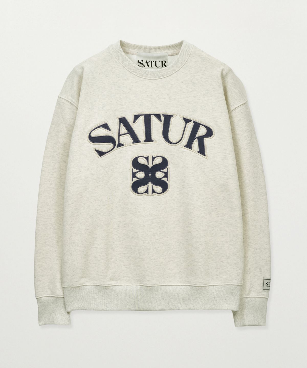 세터(SATUR) 아치 아페로 로고 스웨트셔츠 오트밀