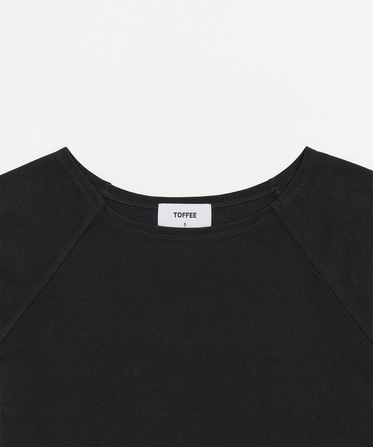 토피 우먼(TOFFEE WOMEN) W 보트넥 하프 슬리브 티셔츠 (BLACK)