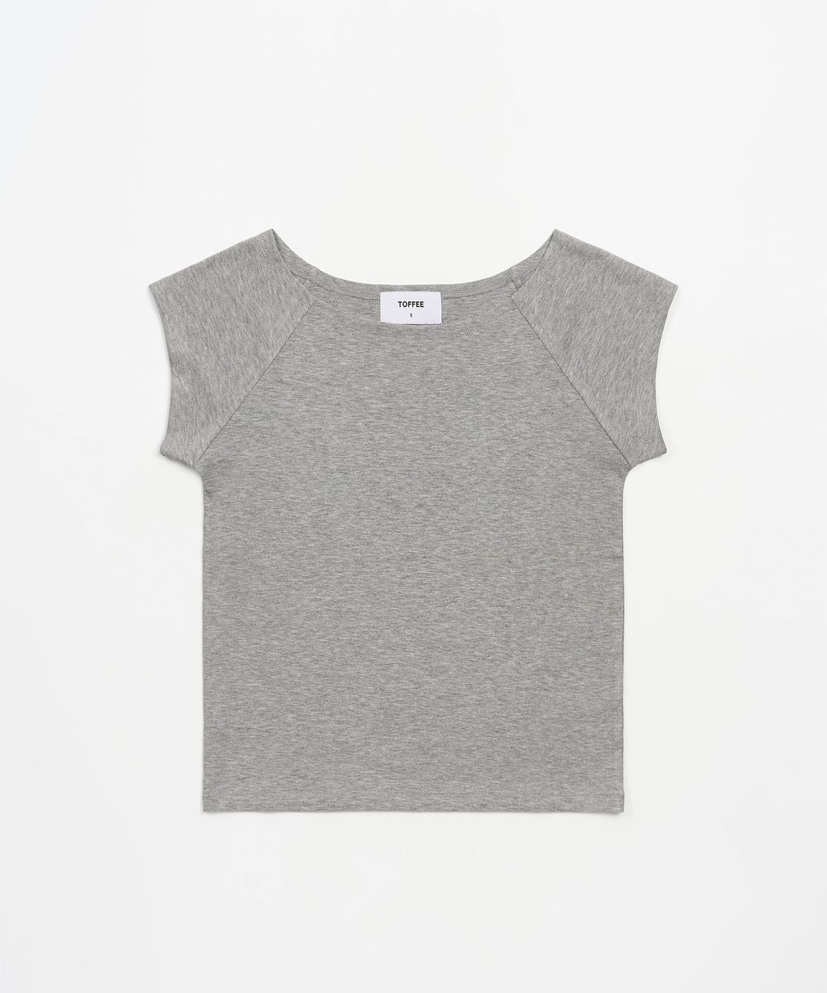 토피 우먼(TOFFEE WOMEN) W 보트넥 하프 슬리브 티셔츠 (GREY)