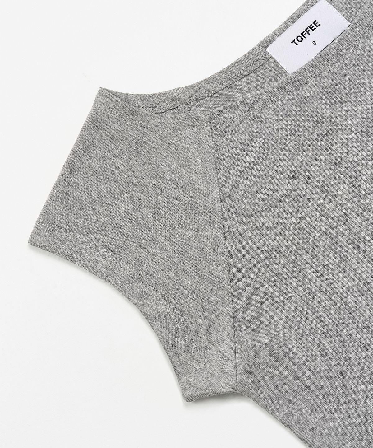 토피 우먼(TOFFEE WOMEN) W 보트넥 하프 슬리브 티셔츠 (GREY)