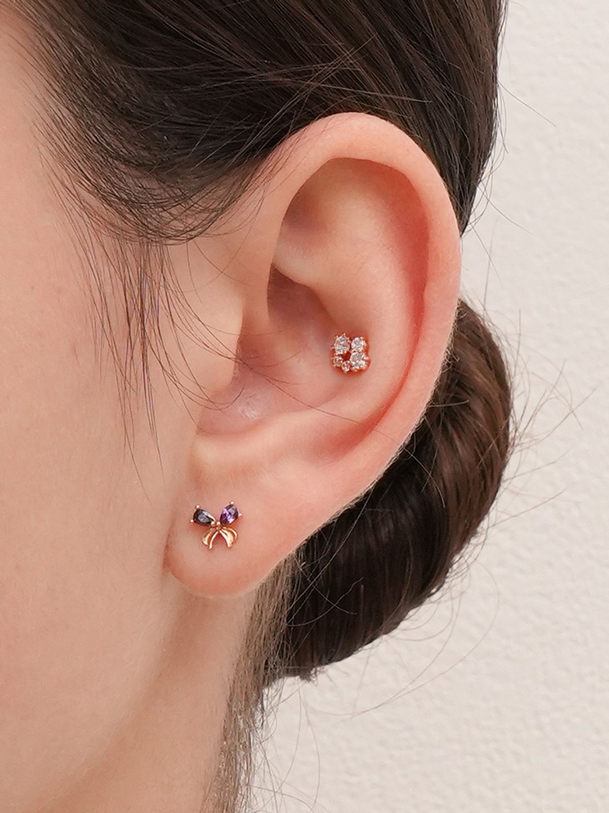 미니멀피어싱(MINIMALPIERCING) 14K 18K 문라이트 리본 피어싱