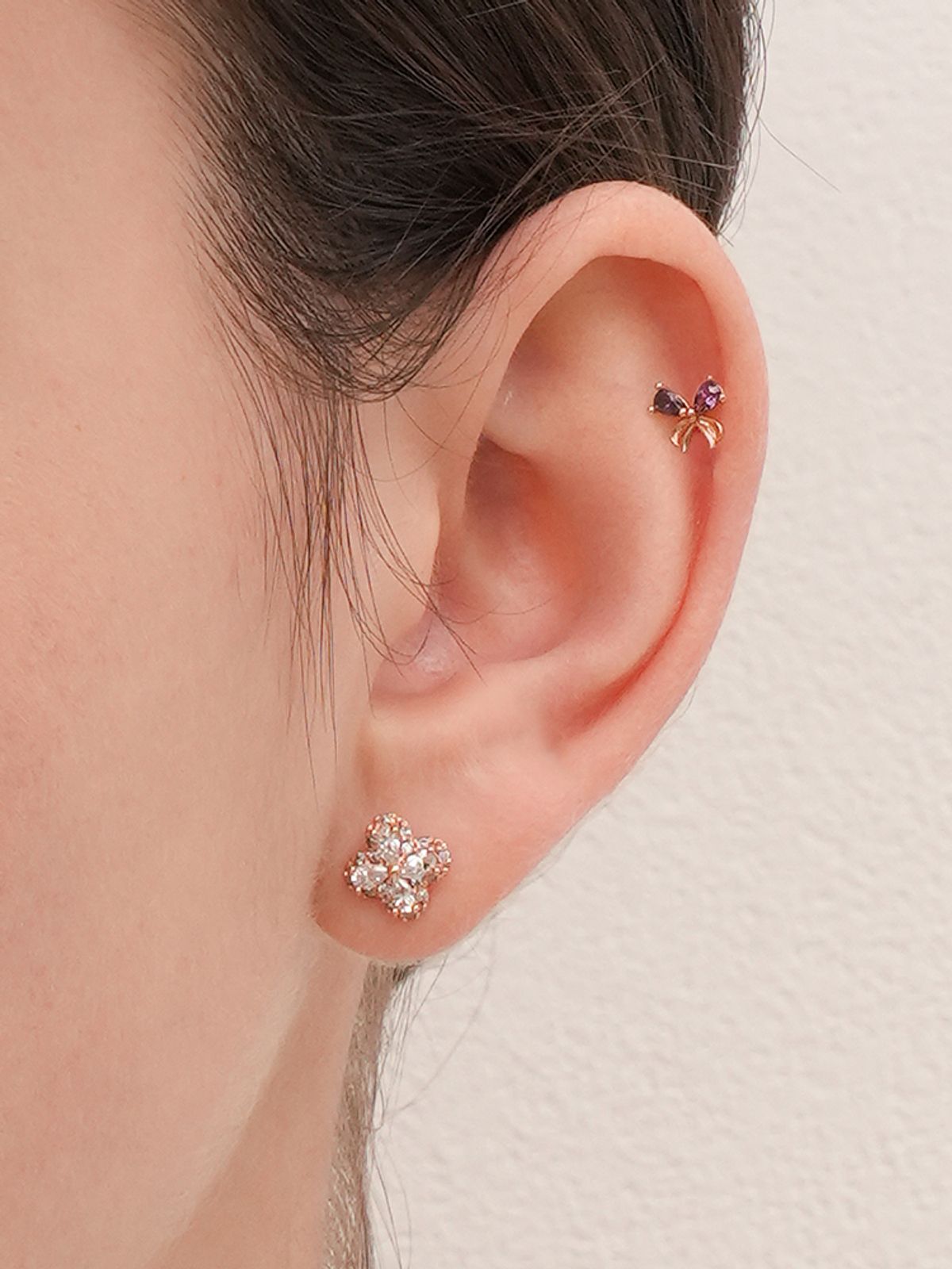 미니멀피어싱(MINIMALPIERCING) 14K 18K 문라이트 리본 피어싱