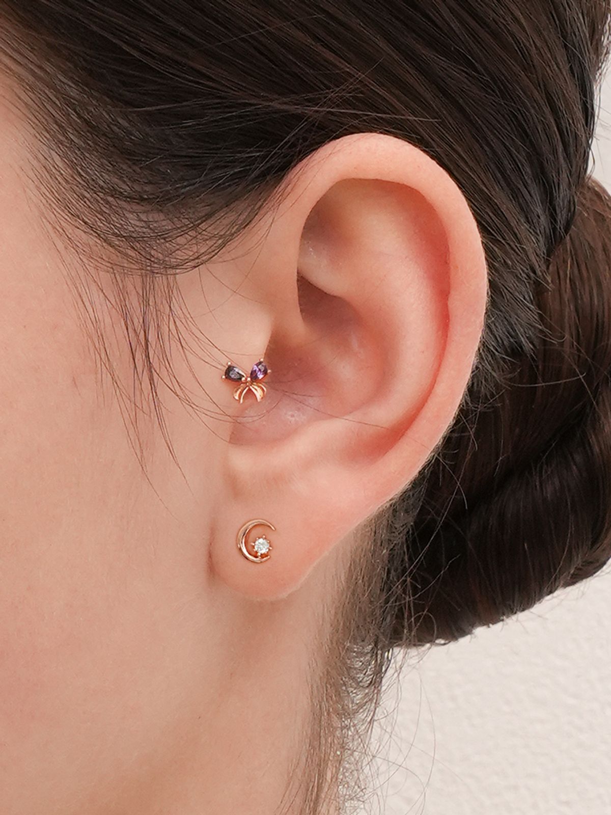 미니멀피어싱(MINIMALPIERCING) 14K 18K 문라이트 리본 피어싱