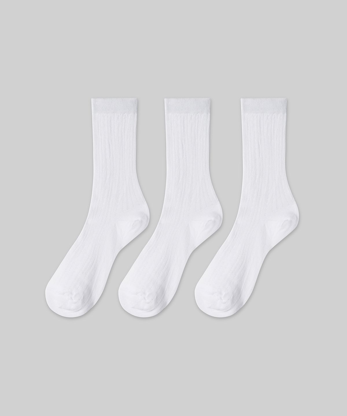 무신사 스탠다드 우먼(MUSINSA STANDARD WOMAN) 우먼즈 포인텔 크루 삭스 3팩 [화이트]