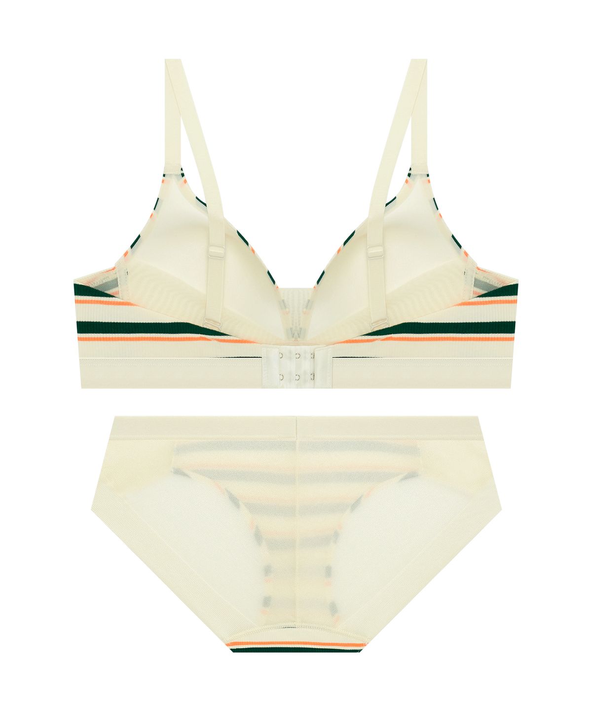 코데즈컴바인 이너웨어(CODES COMBINE INNERWEAR) 시트러스가든 골지 노와이어 브라팬티세트