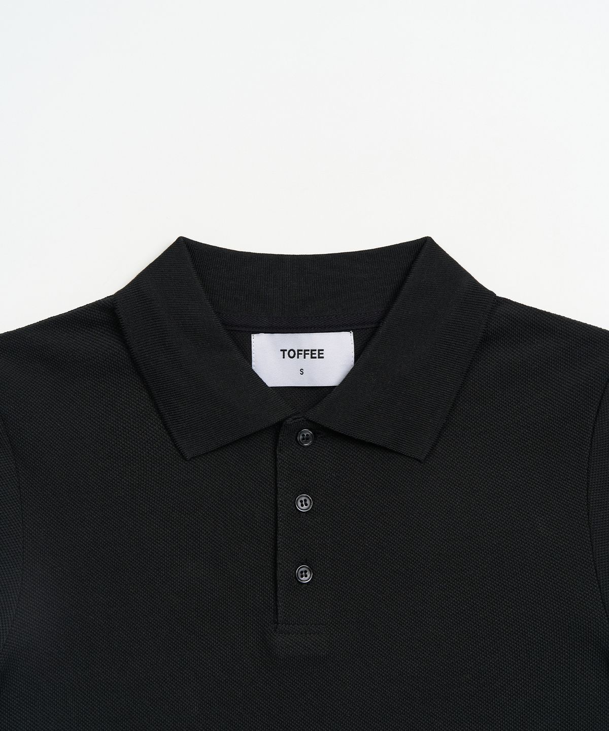 토피 우먼(TOFFEE WOMEN) W 버튼 피케 티셔츠 (BLACK)