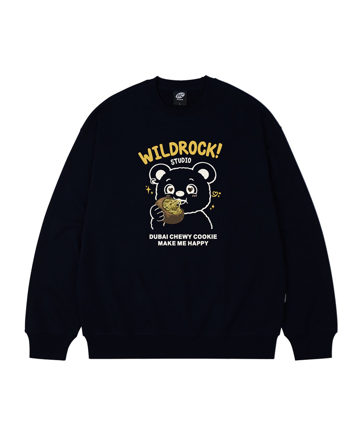 와일드락(WILDROCK) 두쫀쿠 베어 오버핏 맨투맨_5 COL