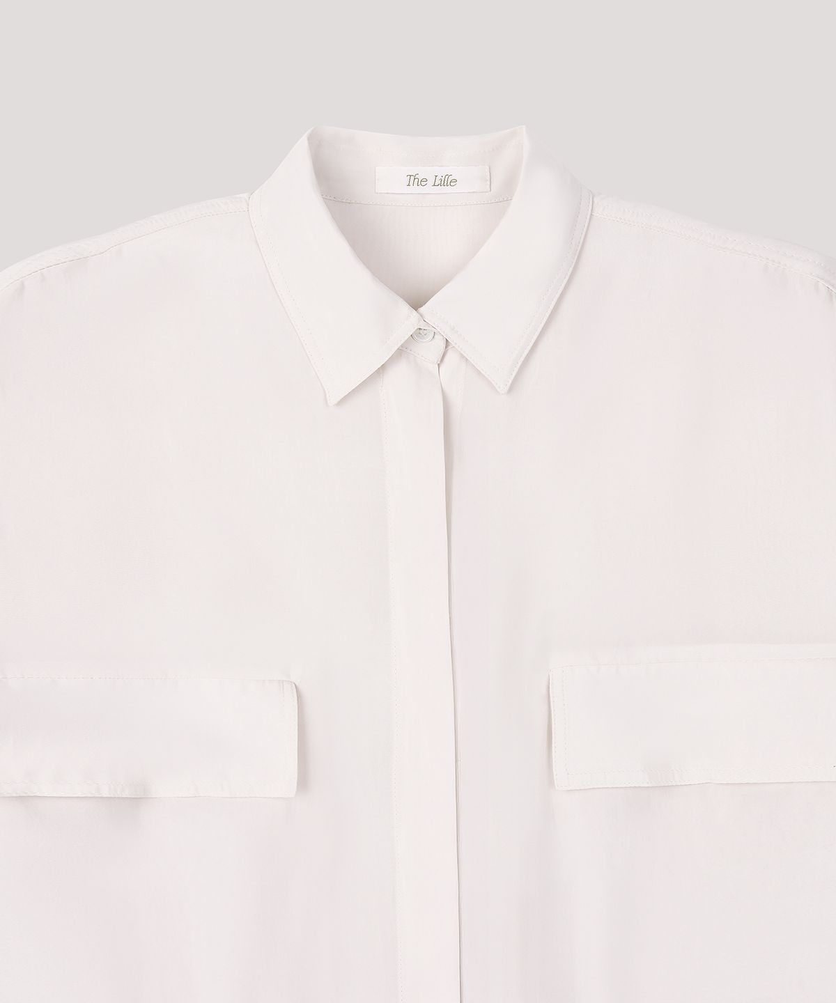 더 릴(THE LILLE) Pocket Satin Shirts_Ivory