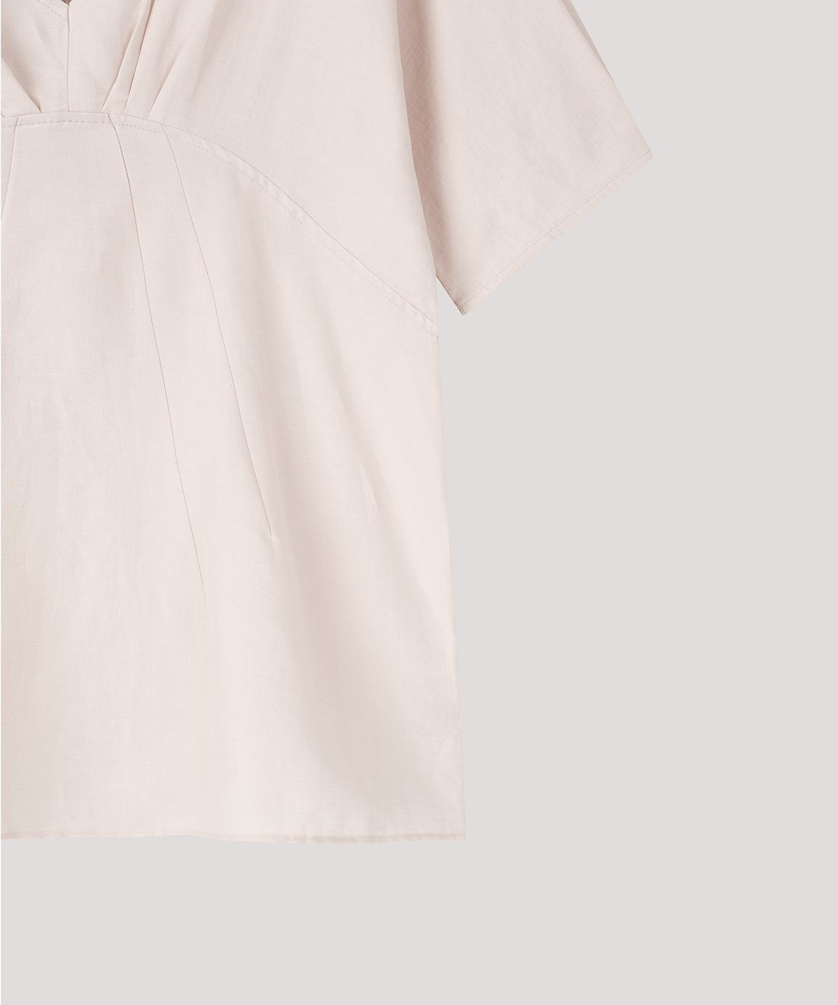 더 릴(THE LILLE) Linen V-neck Blouse_Beige