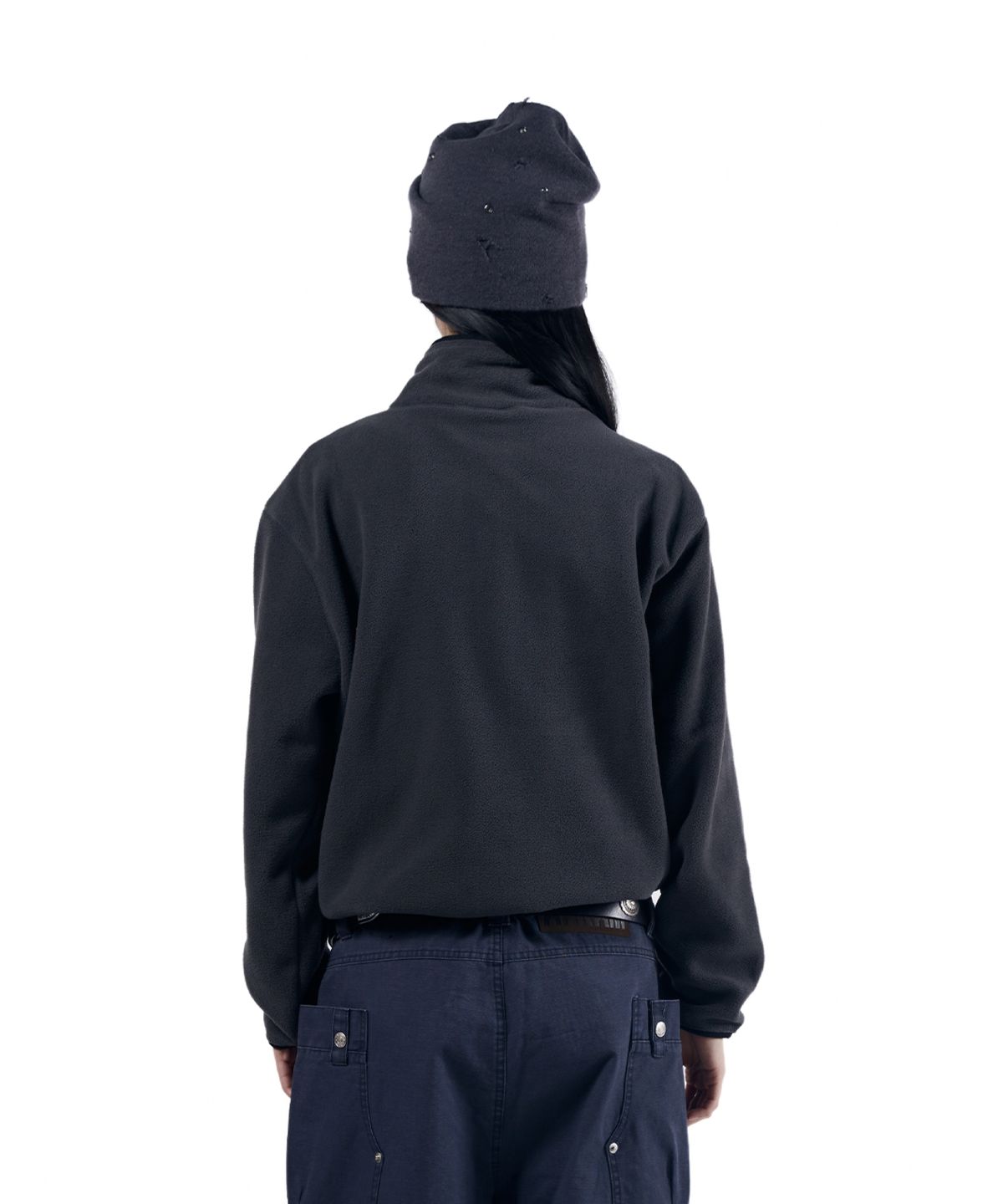 아캄(AAKAM) Contrast Fleece Jacket (Gray)